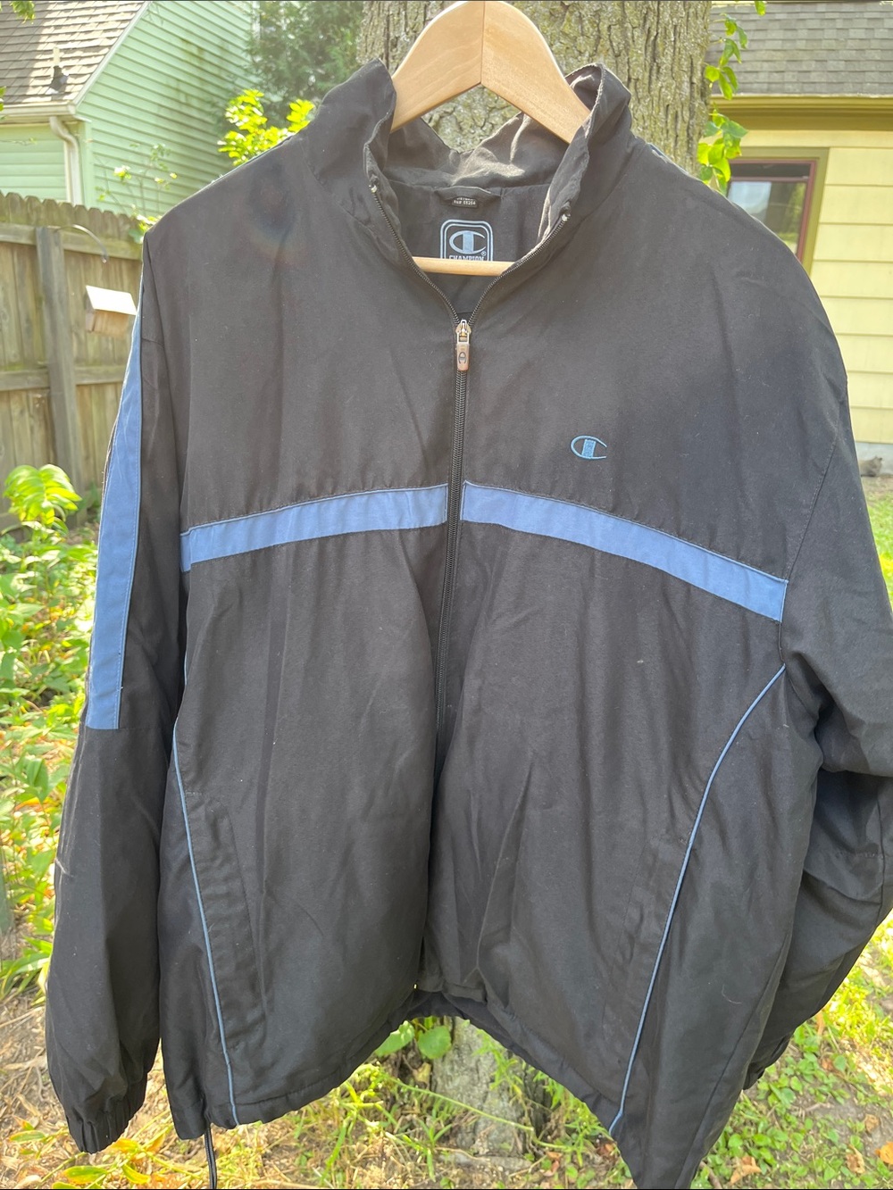 Champion Black Full-Zip Jacket-Large